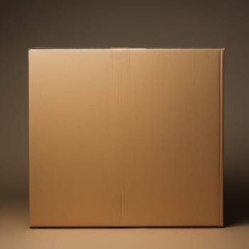 Paper cardboard box isolated. Standard packaging for postal parcels AI