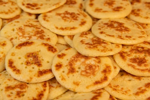 Close up Cocktail Blinis or mini blinis, High quality photo