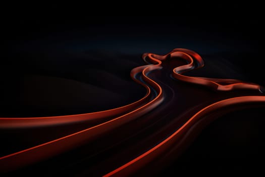 Abstract Light: Black Lines, A Modern Dark Graphic Red Motion