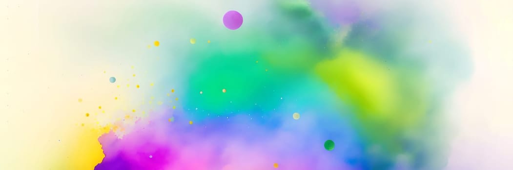 Abstract watercolor background in rainbow colors. Generative AI