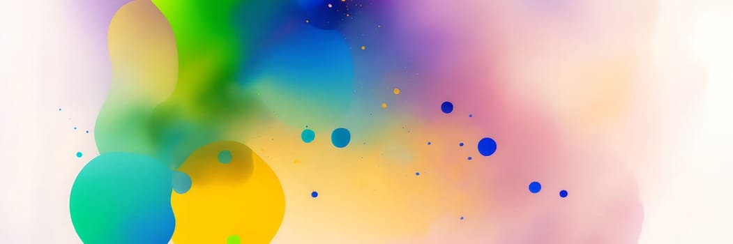 Abstract watercolor background in rainbow colors. Generative AI