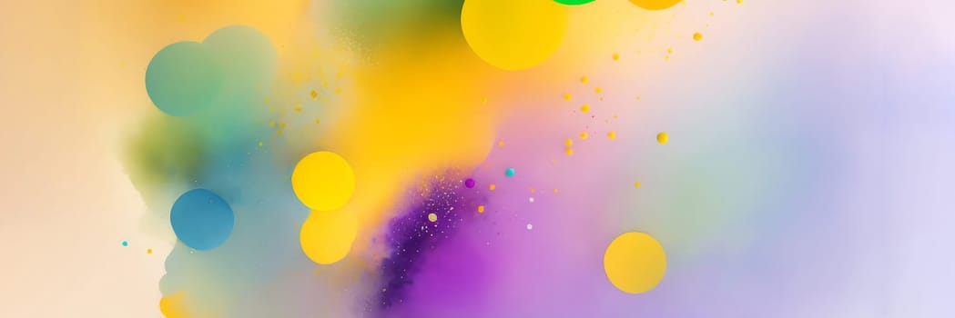 Abstract watercolor background in rainbow colors. Generative AI