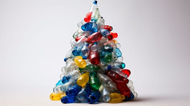 A pile of plastic bottles. Selective focus. color.