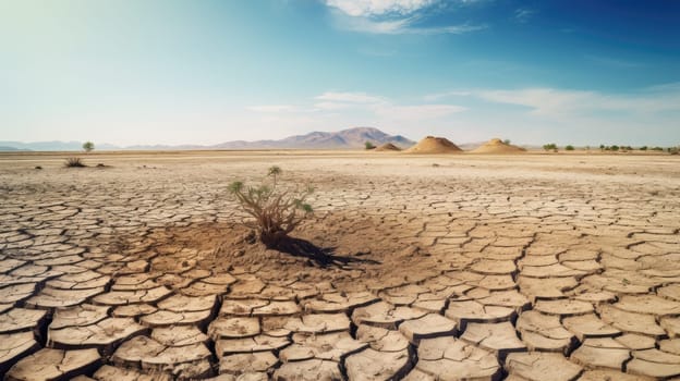 Drought concept, lack of water, the earth planet without a water