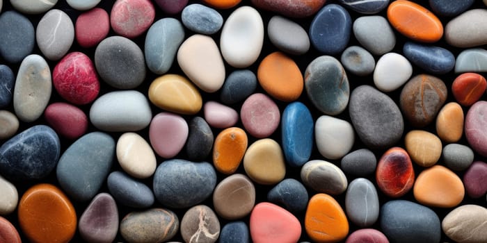 Colorful pebbles stones as a texture or background