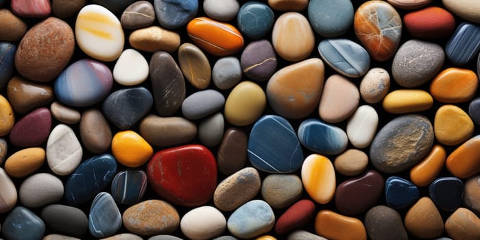 Colorful pebbles stones as a texture or background