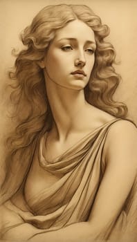 Ancient Greek goddess. AI generated