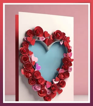 Valentine's day greeting card with hearts and place for your text.Valentine's day card with heart on background. Vector illustration.Valentine's day card with red heart. 3d rendering.Valentine's day greeting card with red heart on abstract background.Illustration of a valentine card with a red heart on it.