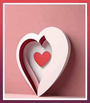 Valentine's day greeting card with hearts and place for your text.Valentine's day card with heart on background. Vector illustration.Valentine's day card with red heart. 3d rendering.Valentine's day greeting card with red heart on abstract background.Illustration of a valentine card with a red heart on it.