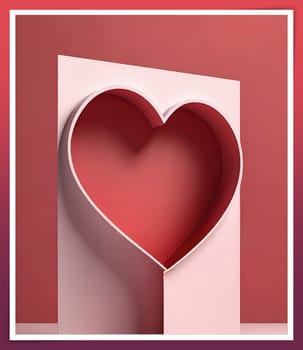 Valentine's day greeting card with hearts and place for your text.Valentine's day card with heart on background. Vector illustration.Valentine's day card with red heart. 3d rendering.Valentine's day greeting card with red heart on abstract background.Illustration of a valentine card with a red heart on it.