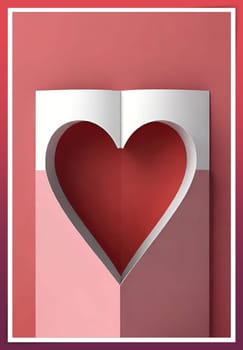 Valentine's day greeting card with hearts and place for your text.Valentine's day card with heart on background. Vector illustration.Valentine's day card with red heart. 3d rendering.Valentine's day greeting card with red heart on abstract background.Illustration of a valentine card with a red heart on it.