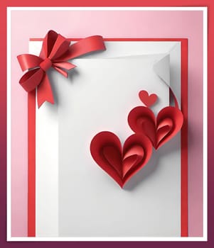 Valentine's day greeting card with hearts and place for your text.Valentine's day card with heart on background. Vector illustration.Valentine's day card with red heart. 3d rendering.Valentine's day greeting card with red heart on abstract background.Illustration of a valentine card with a red heart on it.