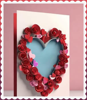 Valentine's day greeting card with hearts and place for your text.Valentine's day card with heart on background. Vector illustration.Valentine's day card with red heart. 3d rendering.Valentine's day greeting card with red heart on abstract background.Illustration of a valentine card with a red heart on it.