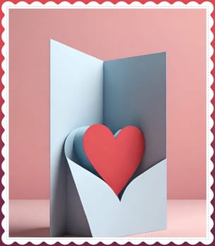 Valentine's day greeting card with hearts and place for your text.Valentine's day card with heart on background. Vector illustration.Valentine's day card with red heart. 3d rendering.Valentine's day greeting card with red heart on abstract background.Illustration of a valentine card with a red heart on it.