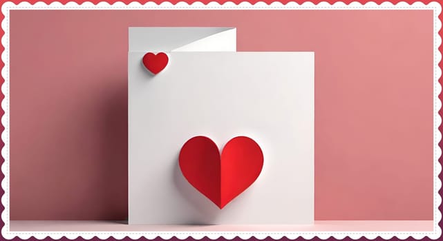 Valentine's day greeting card with hearts and place for your text.Valentine's day card with heart on background. Vector illustration.Valentine's day card with red heart. 3d rendering.Valentine's day greeting card with red heart on abstract background.Illustration of a valentine card with a red heart on it.