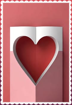 Valentine's day greeting card with hearts and place for your text.Valentine's day card with heart on background. Vector illustration.Valentine's day card with red heart. 3d rendering.Valentine's day greeting card with red heart on abstract background.Illustration of a valentine card with a red heart on it.