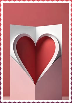 Valentine's day greeting card with hearts and place for your text.Valentine's day card with heart on background. Vector illustration.Valentine's day card with red heart. 3d rendering.Valentine's day greeting card with red heart on abstract background.Illustration of a valentine card with a red heart on it.