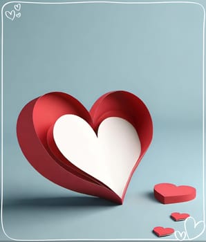 Valentine's day greeting card with hearts and place for your text.Valentine's day card with heart on background. Vector illustration.Valentine's day card with red heart. 3d rendering.Valentine's day greeting card with red heart on abstract background.Illustration of a valentine card with a red heart on it.