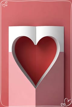 Valentine's day greeting card with hearts and place for your text.Valentine's day card with heart on background. Vector illustration.Valentine's day card with red heart. 3d rendering.Valentine's day greeting card with red heart on abstract background.Illustration of a valentine card with a red heart on it.