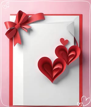 Valentine's day greeting card with hearts and place for your text.Valentine's day card with heart on background. Vector illustration.Valentine's day card with red heart. 3d rendering.Valentine's day greeting card with red heart on abstract background.Illustration of a valentine card with a red heart on it.