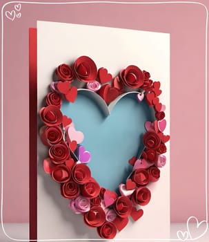 Valentine's day greeting card with hearts and place for your text.Valentine's day card with heart on background. Vector illustration.Valentine's day card with red heart. 3d rendering.Valentine's day greeting card with red heart on abstract background.Illustration of a valentine card with a red heart on it.