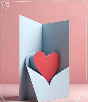 Valentine's day greeting card with hearts and place for your text.Valentine's day card with heart on background. Vector illustration.Valentine's day card with red heart. 3d rendering.Valentine's day greeting card with red heart on abstract background.Illustration of a valentine card with a red heart on it.