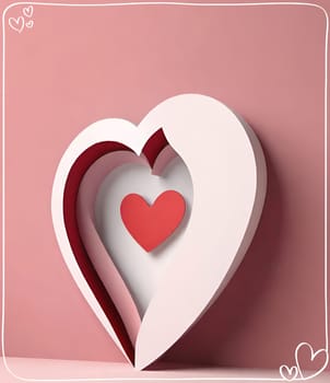 Valentine's day greeting card with hearts and place for your text.Valentine's day card with heart on background. Vector illustration.Valentine's day card with red heart. 3d rendering.Valentine's day greeting card with red heart on abstract background.Illustration of a valentine card with a red heart on it.