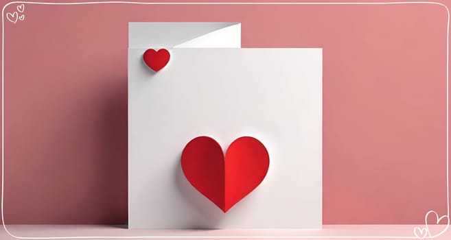 Valentine's day greeting card with hearts and place for your text.Valentine's day card with heart on background. Vector illustration.Valentine's day card with red heart. 3d rendering.Valentine's day greeting card with red heart on abstract background.Illustration of a valentine card with a red heart on it.