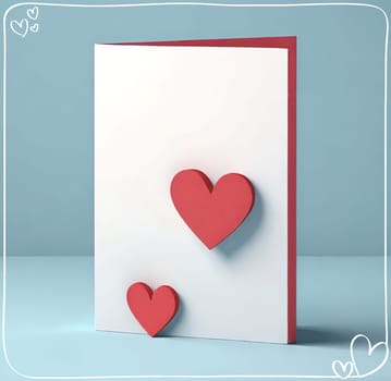 Valentine's day greeting card with hearts and place for your text.Valentine's day card with heart on background. Vector illustration.Valentine's day card with red heart. 3d rendering.Valentine's day greeting card with red heart on abstract background.Illustration of a valentine card with a red heart on it.