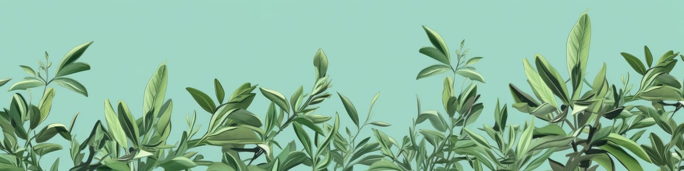 Sage herb on a light green background as banner, herbalism concept