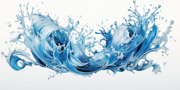 A water splash illustration isolated on the white background