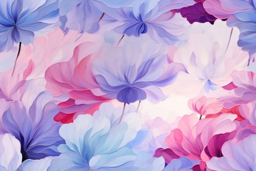 Romantic Floral Blossom: A Vibrant Bouquet of Colorful Petals on a Vintage Wallpaper Background