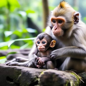 Unique Newborn Monkey in Bali's Monkey Forest