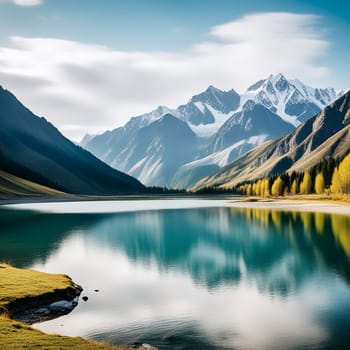 Majestic Mountains and Serene Lake"