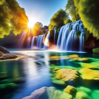 Waterfall at Sunrise, Croatia's Natural Wonder