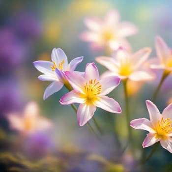 Blooming Serenade: Artistic Spring Flowers Frame Background