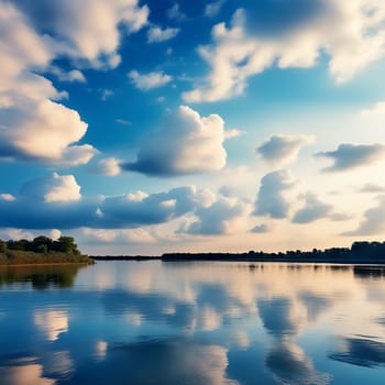 Blue Sky with White Clouds for Background