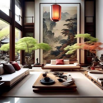 Elegance and Comfort: Chinese Living Room