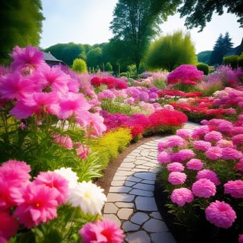 Seasonal Symphony: A Blooming Flower Garden of Beautiful Colors