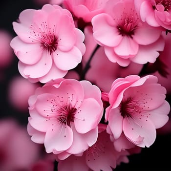 Pink Blossom Background with Beautiful Big Flowers