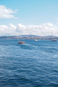 view of Bosporus in Istanbul in turkey