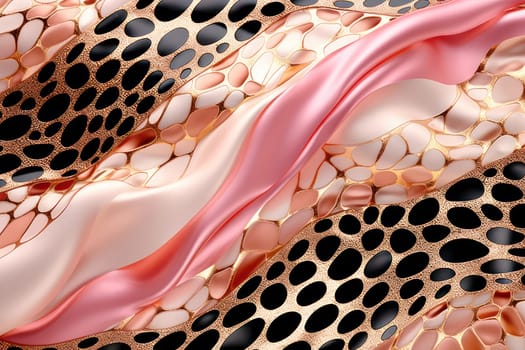 Anatomy of Cholesterol: A 3D Illustration of Healthy Blood Vessel Cells and Fat Cells in the Skin, Magnified under a Microscope with Abstract Light Background