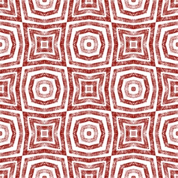 Striped hand drawn pattern. Wine red symmetrical kaleidoscope background. Repeating striped hand drawn tile. Textile ready neat print, swimwear fabric, wallpaper, wrapping.