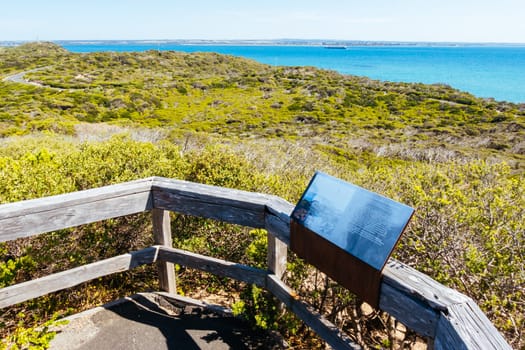 Cheviot Hill at Point Nepean and on a hot summer's day in Victoria, Australia