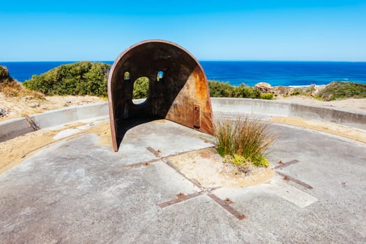 Cheviot Hill at Point Nepean and on a hot summer's day in Victoria, Australia