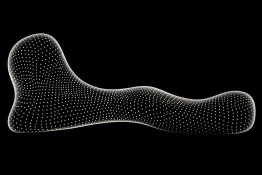 Dynamic Wave of Abstract Technology: Flowing Particles in Digital Design Science Network Wallpaper.