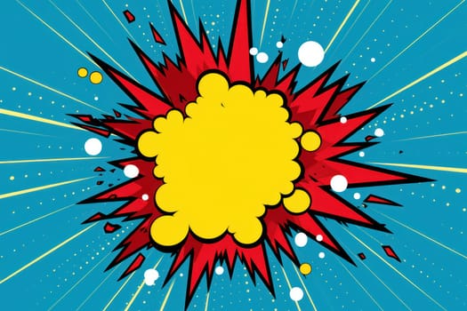 Comic Explosion: A Retro Cartoon Burst with Fun and Colorful Illustration.