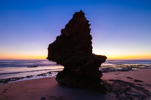 The idyllic Number Sixteen Beach at sunset in Rye, Victoria, Australia