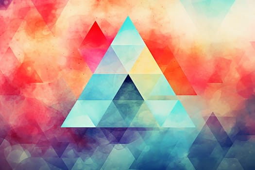 An illustration of a triangle on a neutral background vector like illustration