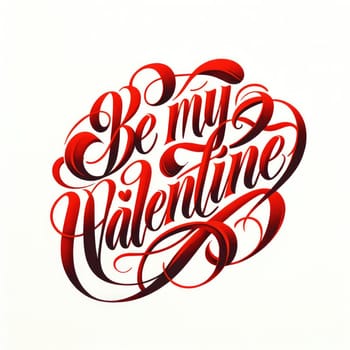 Valentines day quote in style of handwritten script typography